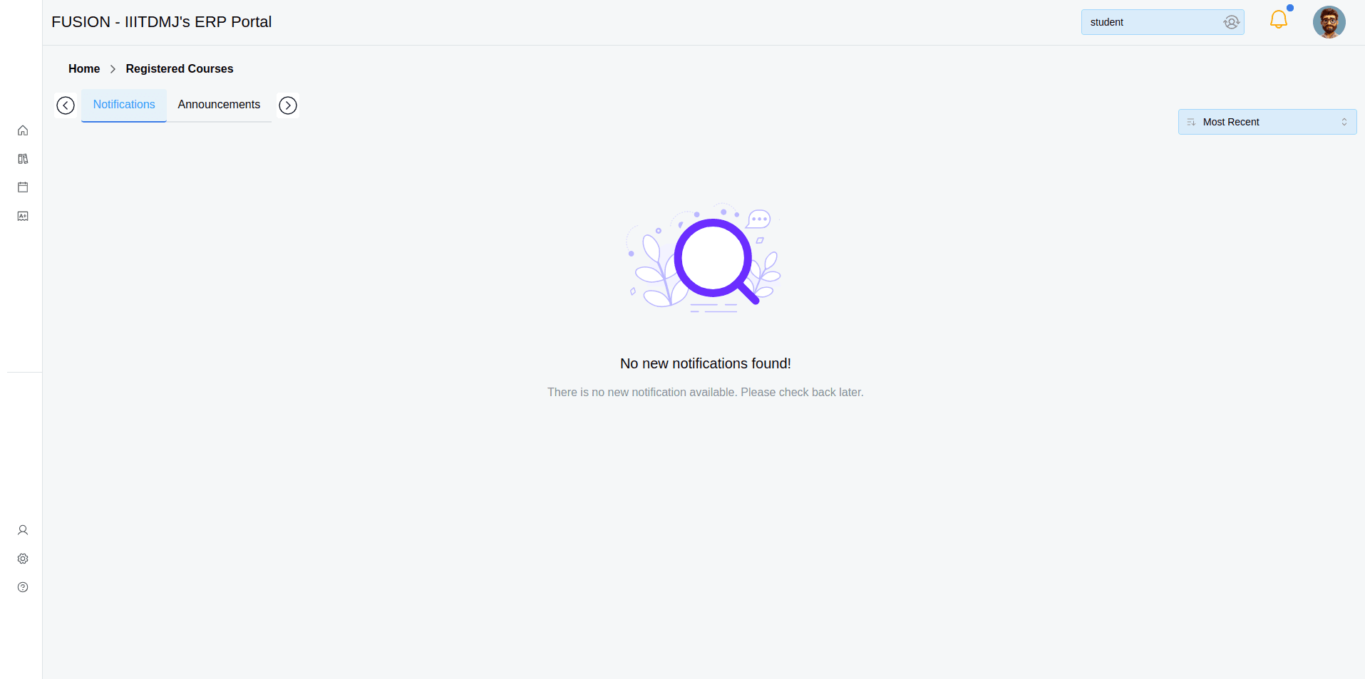 FusionIIIT screenshot 1