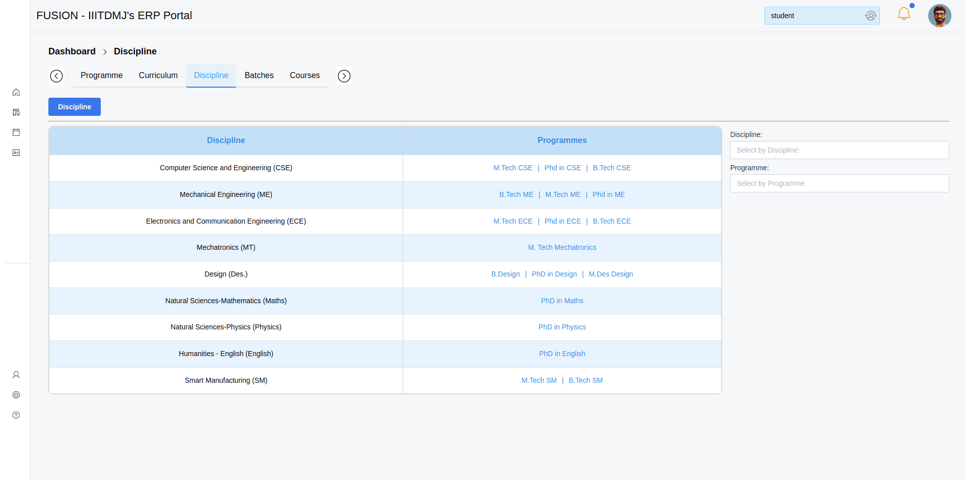 FusionIIIT screenshot 3